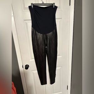 Maternity Spanx faux leather leggings 2x